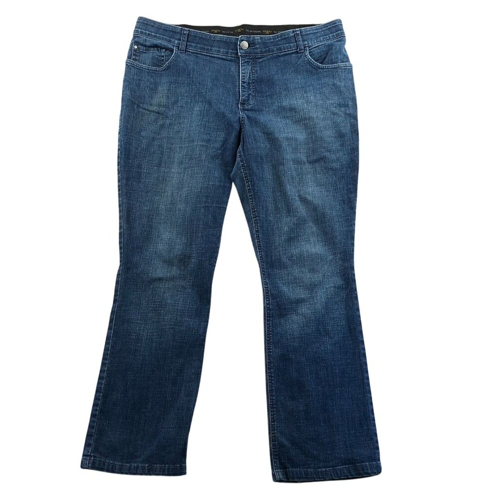 Riders By Lee Womens Jeans Size 20W Midrise Bootcut Blue Denim Classic Casual
